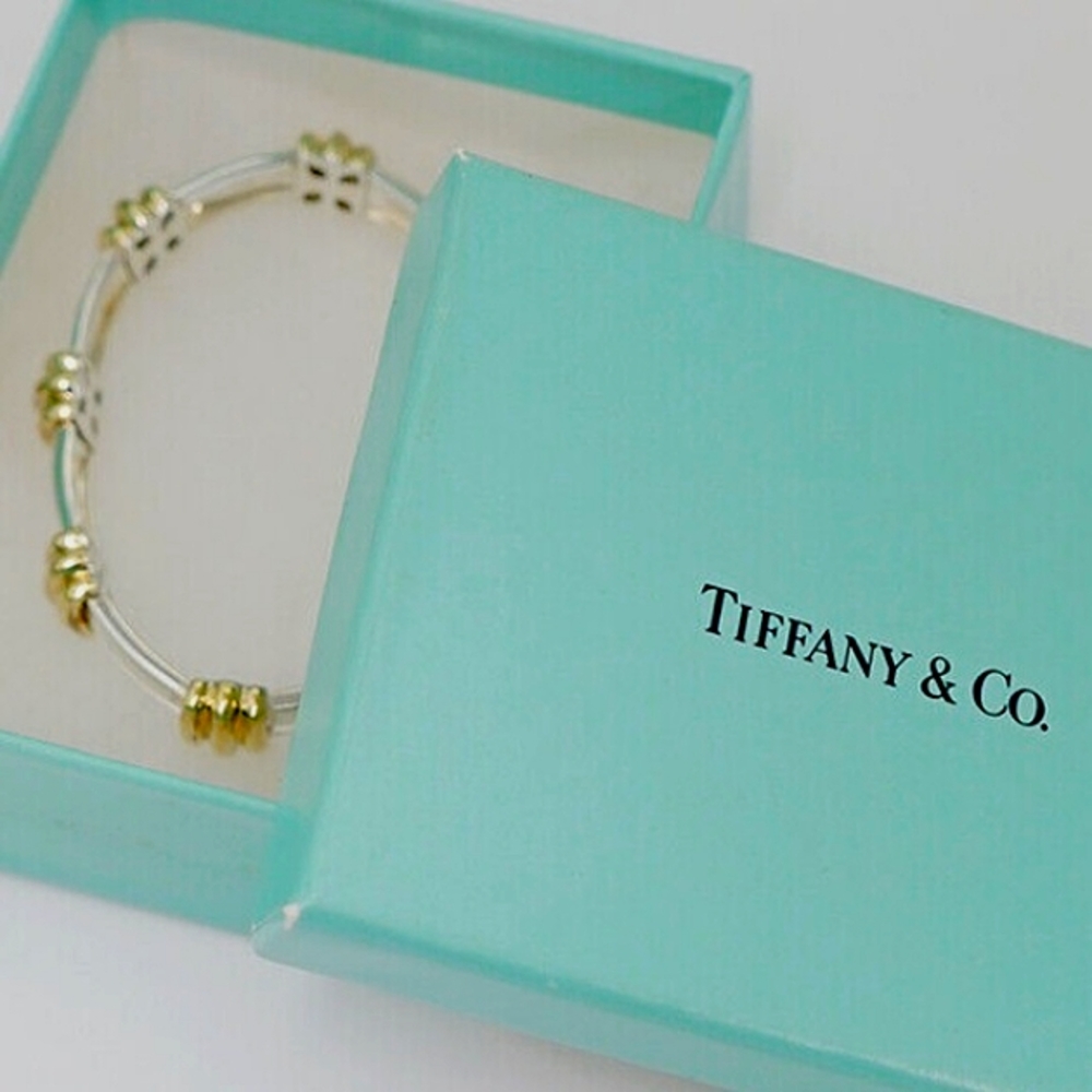 SOLD IN MY STORE 18K Tiffany and Co. 1995 Atlas Sterling Silver & Yellow Gold - Picture 5 of 10